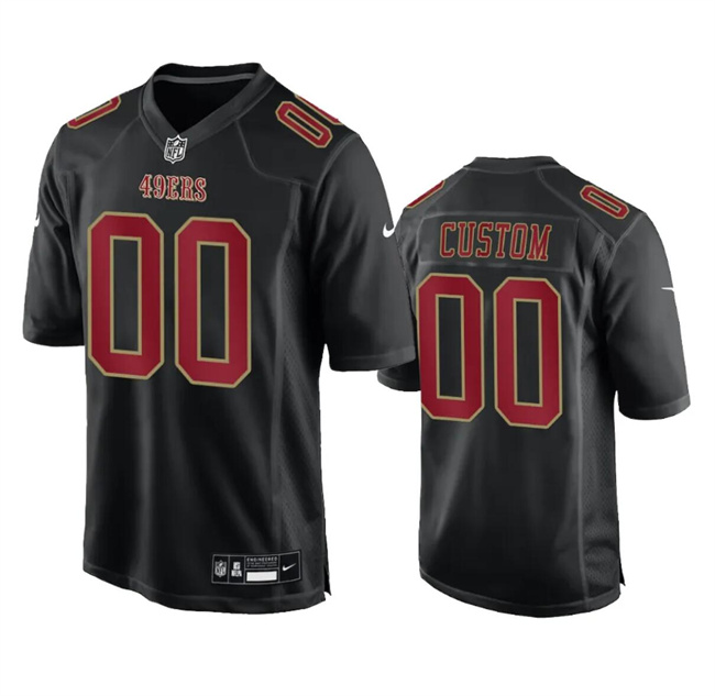 Men's San Francisco 49ers Active Player Custom Black Fashion Limited Football Stitched Game Jersey